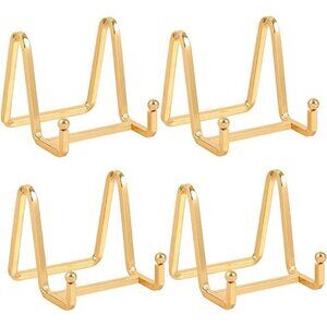 Plate Holder Easel Display Stand - 3 inch Metal Plate Stands for Display